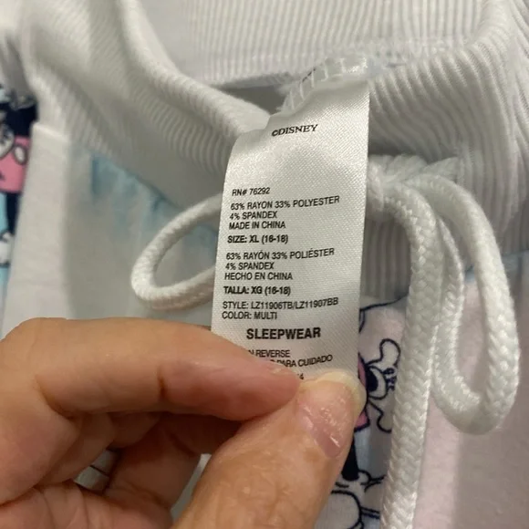 Disney Mickey Mouse  All Over Print Long Sleeve Pajama Sleep/ Lounge Set | XL - Picture 14 of 15